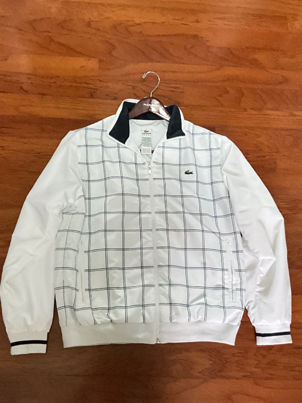 Lacoste Y2K Era Sport grid plaid jacket, size 5